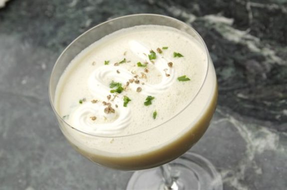Champagner Schaumsüppchen mit gebackenen Austern Rezept
