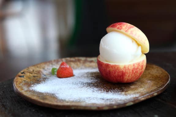 Apple sorbet mit Zimt