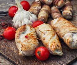 würzige Schweinefleischröllchen