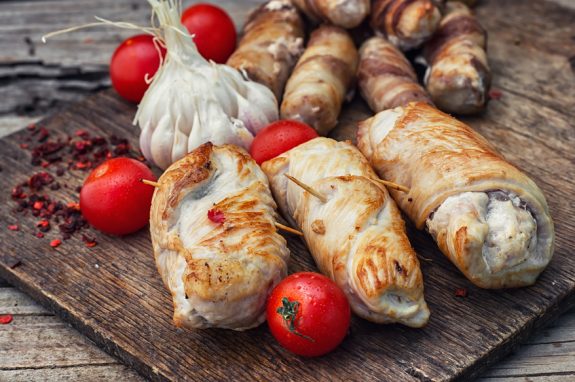 würzige Schweinefleischröllchen