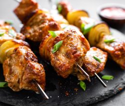 Leckere Lamm-Tandoori-Spieße