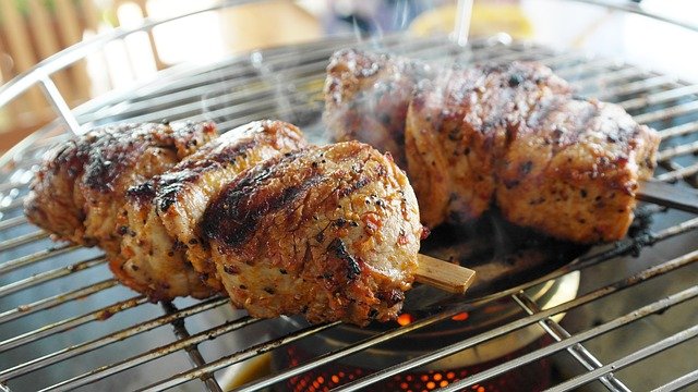 Thüringer Mutzbraten als Schaschlik-Spieß