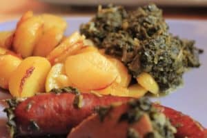 friesischer grünkohl mit Katenwurst