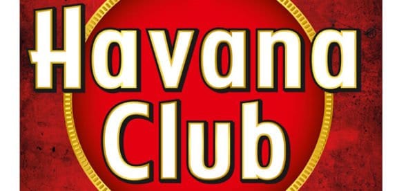 Rotes Logo mit gelbem Rand und der Aufschrift 'Havana Club' in großen, weißen Buchstaben.