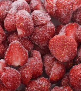 gefrorene Erdbeeren