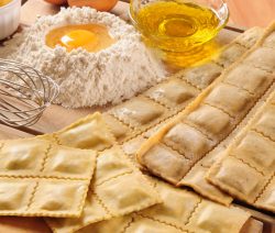 Lachs-Maultaschen mit Butter
