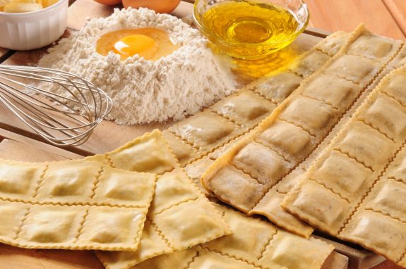 Lachs-Maultaschen mit Butter