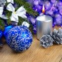 Weihnachtsdeko Blau/Lila